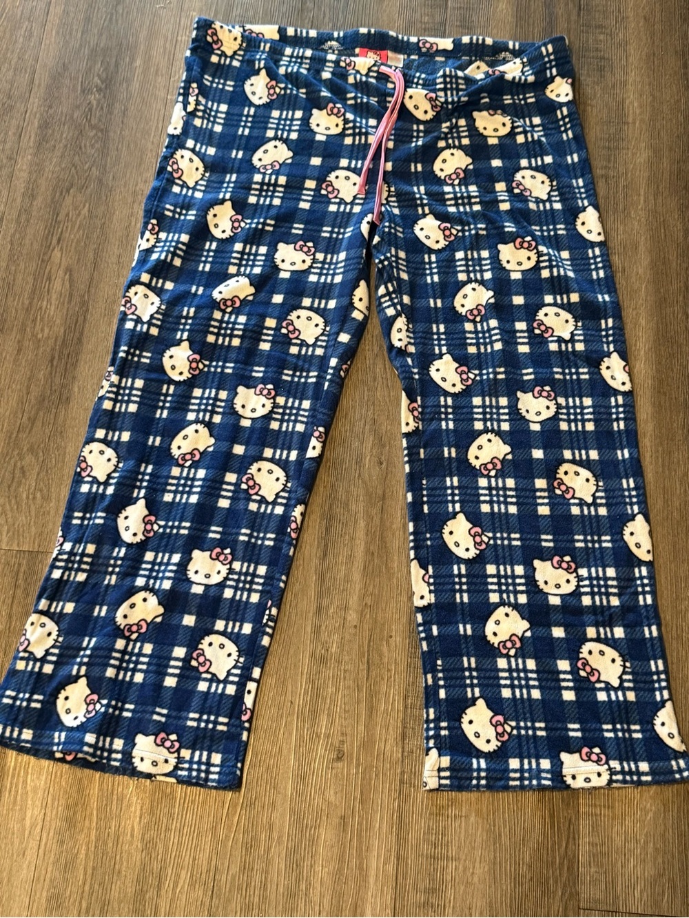 Hello Kitty Navy and Pink Fleece Pajama Pants